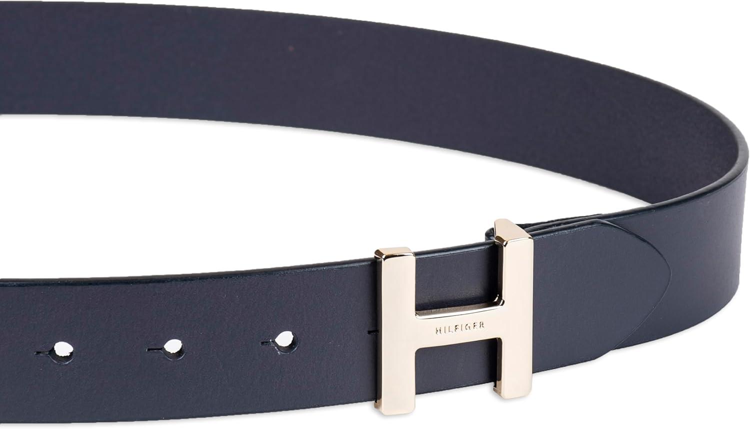 imageTommy Hilfiger womens H Plaque Buckle BeltNavy