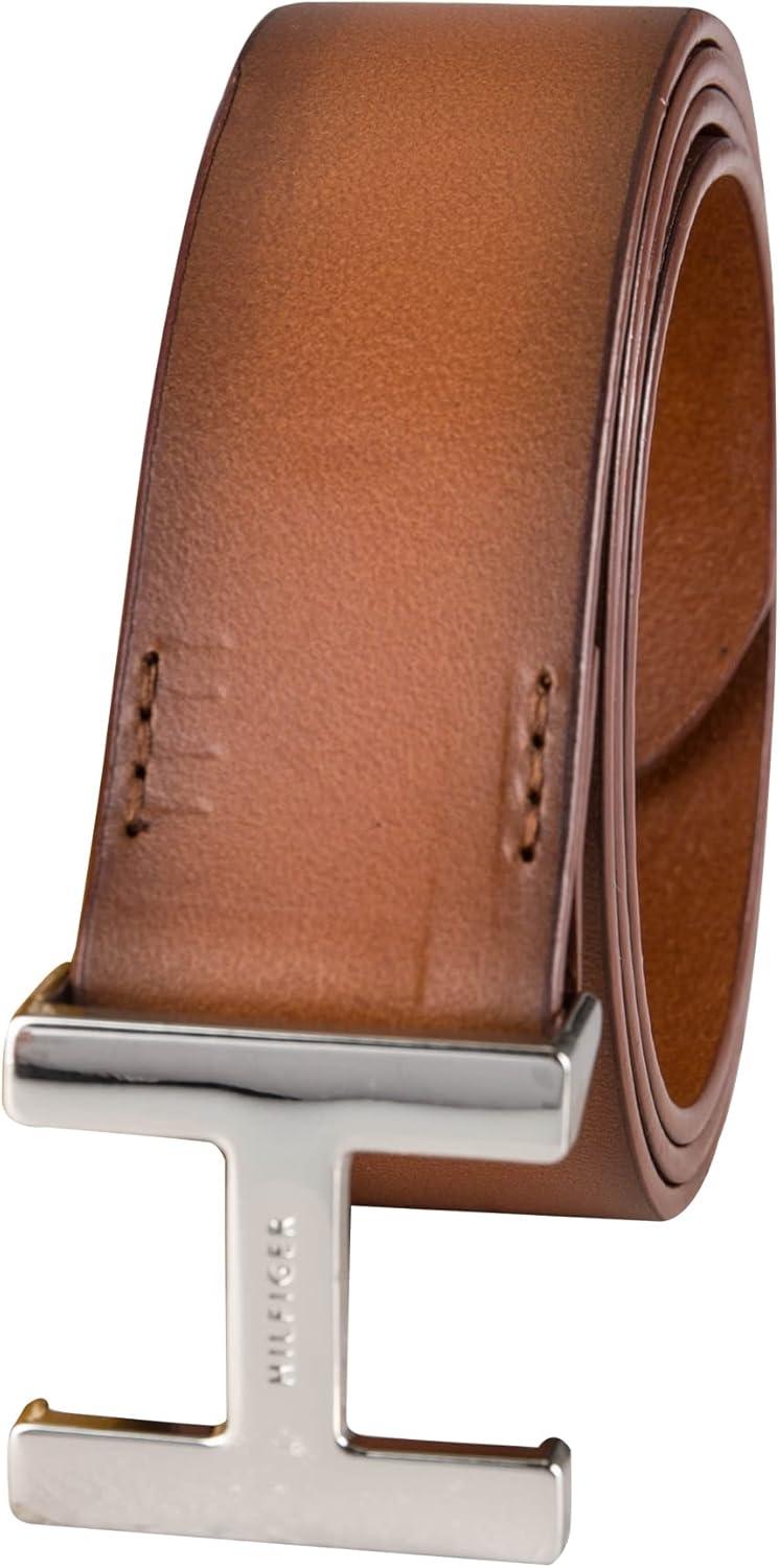 imageTommy Hilfiger womens H Plaque Buckle BeltTan