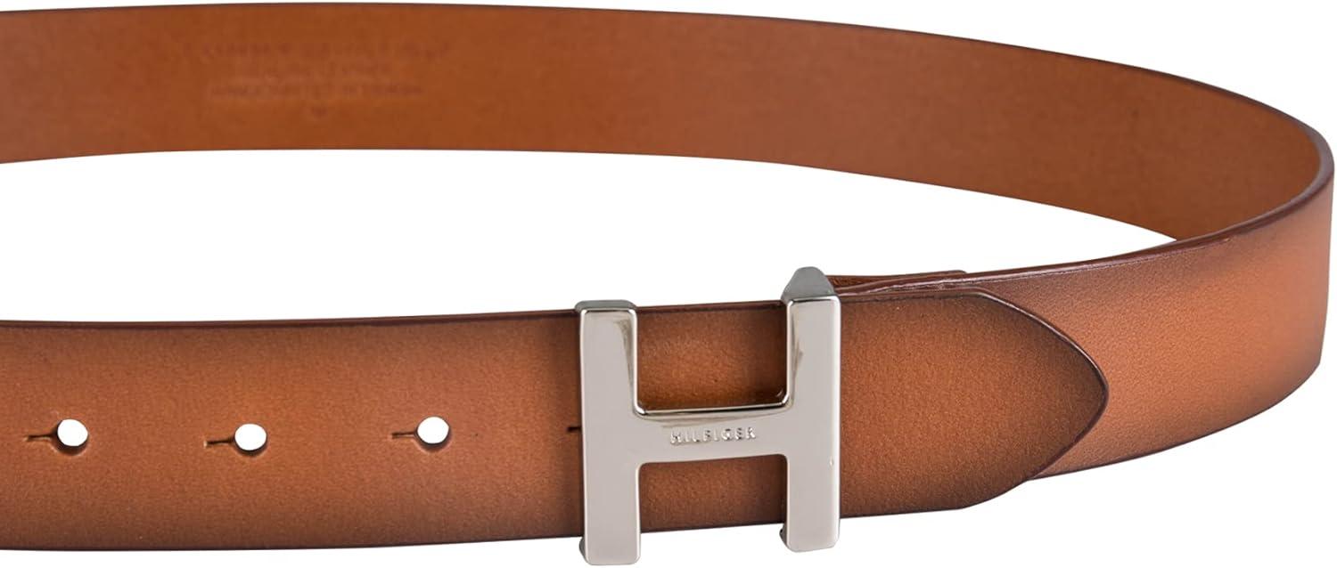 imageTommy Hilfiger womens H Plaque Buckle BeltTan