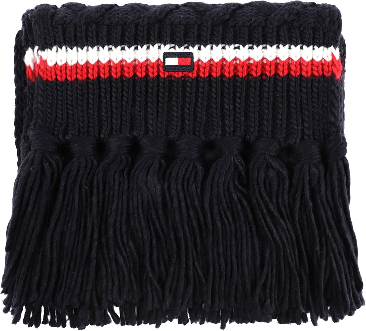 imageTommy Hilfiger womens Lattice Cable With Stripes ScarfDesert