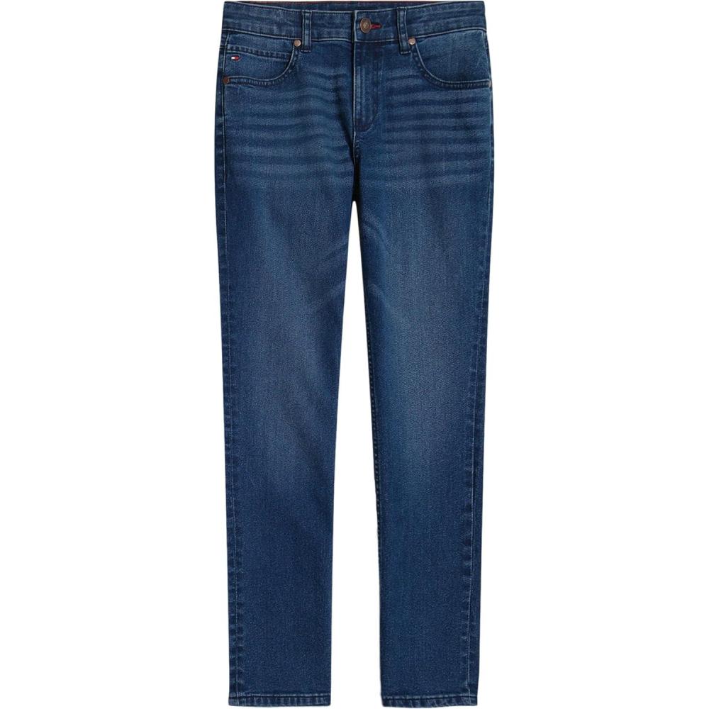 imageTommy Hilfiger Boys 5Pocket Stretch Slim Straight Leg Denim Jean Zipper Fly ampamp Button ClosurePortola