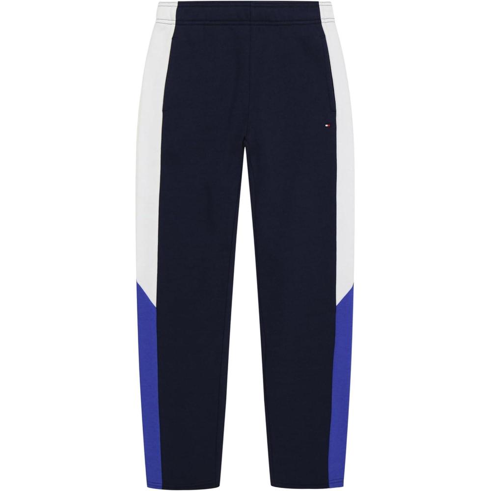 imageTommy Hilfiger Boys Fleece Jogger Sweatpant Drawstring ClosureNavy Blazer Action