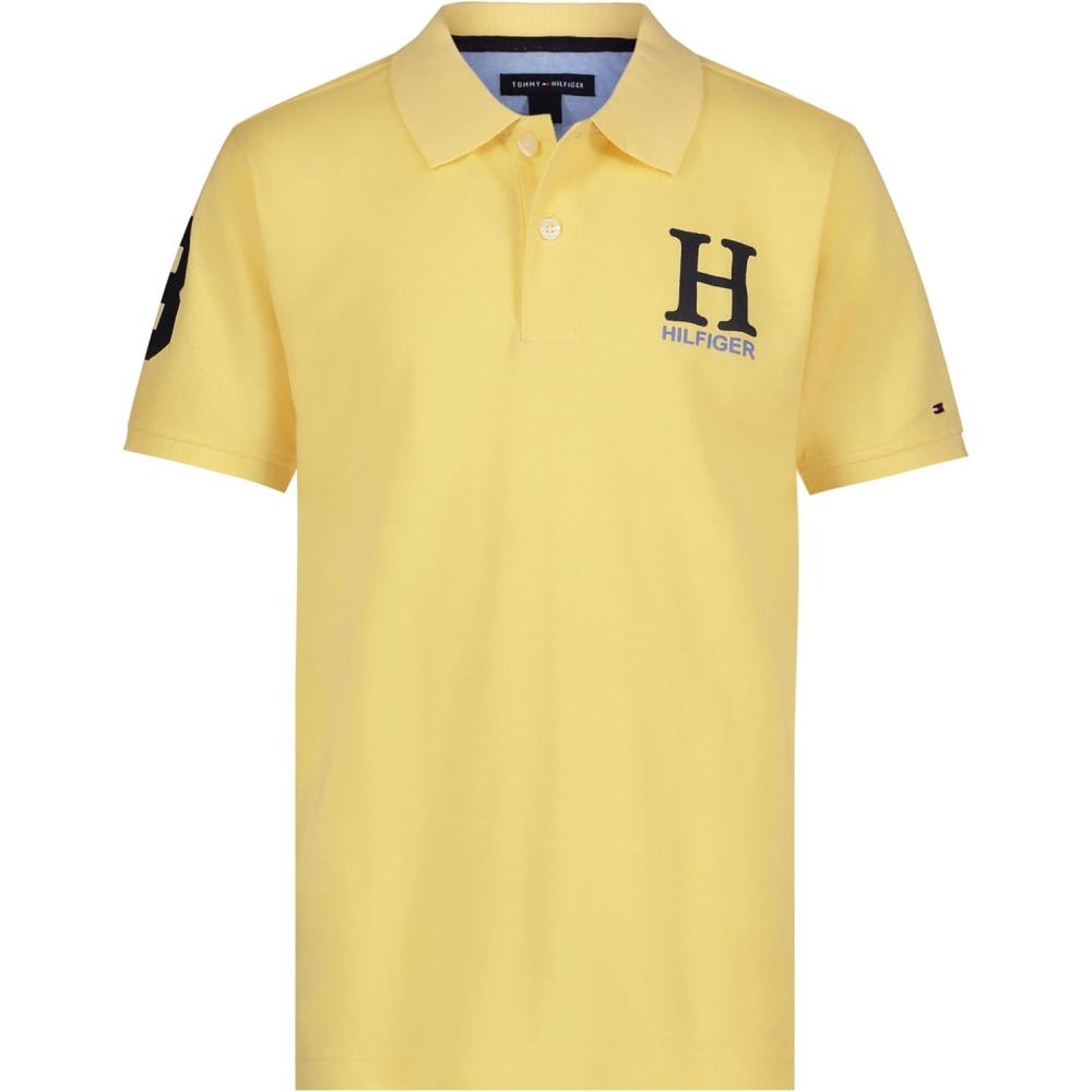 imageTommy Hilfiger Boys Short Sleeve Pique Matt Polo Button ShirtPopcorn