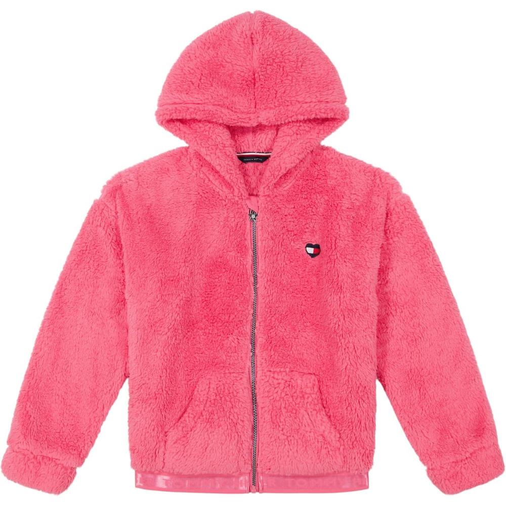 imageTommy Hilfiger girls Fleece Pullover Crewneck SweatshirtHot Pink