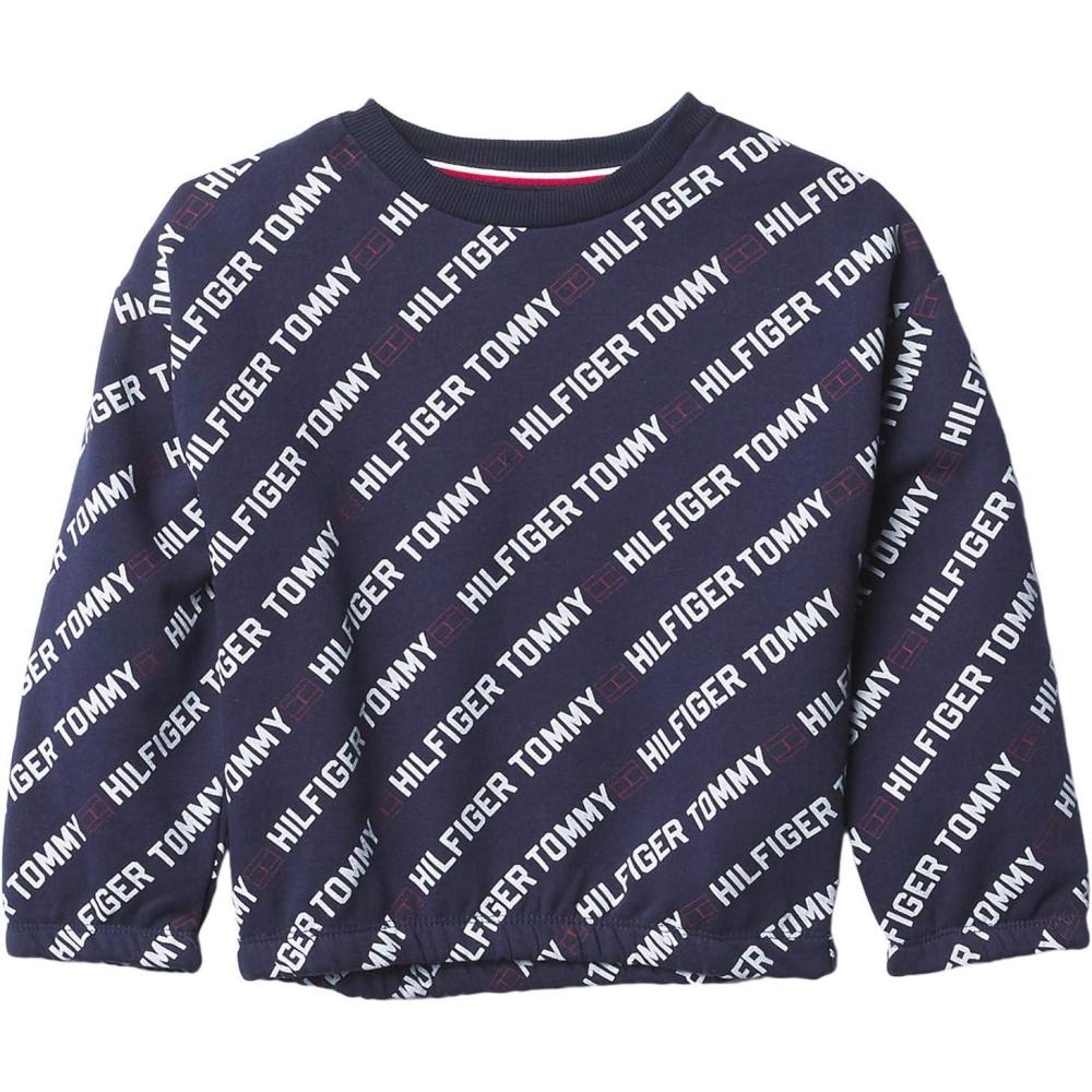 imageTommy Hilfiger girls Fleece Pullover Crewneck SweatshirtNavy 41g