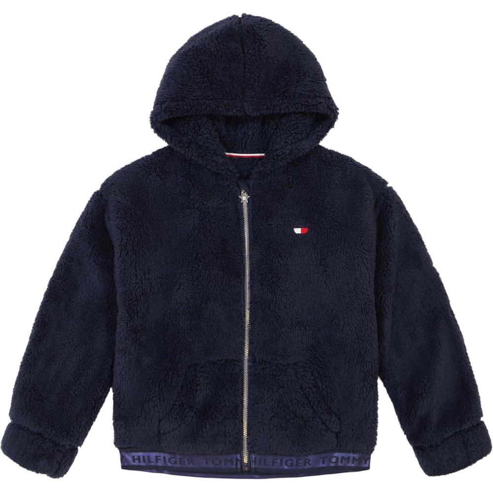 imageTommy Hilfiger girls Fleece Pullover Crewneck SweatshirtNavy Blazer