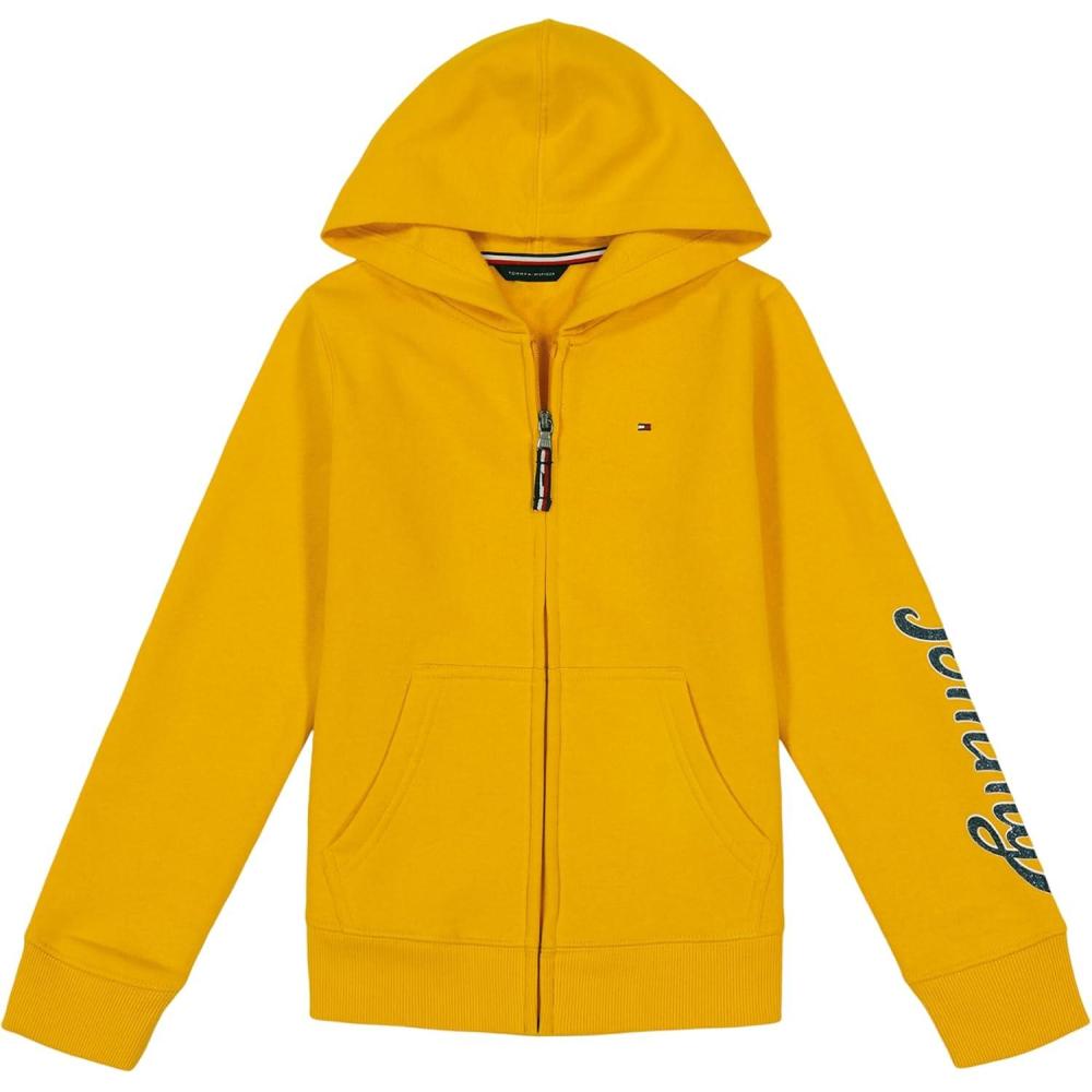 imageTommy Hilfiger girls Fleece Pullover Crewneck SweatshirtOld Gold