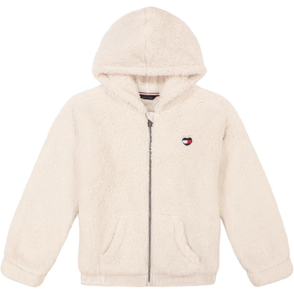 imageTommy Hilfiger girls Fleece Pullover Crewneck SweatshirtWhite Swan