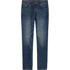 Tommy Hilfiger Boys 5-Pocket Stretch Slim Straight Leg Denim Jean, Zipper Fly & Button Closure(Canyon)