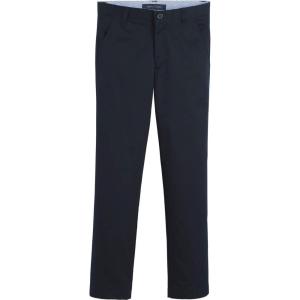 Tommy Hilfiger Boys Flat Front Twill Blend Dress Pants, Kids School Uniforms(Navy)