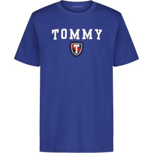 Tommy Hilfiger Boys’ Short Sleeve Graphic Crew Neck T-Shirt, Soft, Comfortable, Relaxed Fit(Sophomore Galaxy Blue)