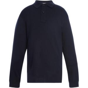 Tommy Hilfiger Co-Ed Long Sleeve Comfort Fit Interlock Polo, Kids School Uniform(Navy)
