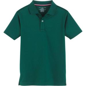 Tommy Hilfiger Co-Ed Short Sleeve Kids School Uniform Performance Polo Shirt(Hunter)