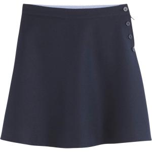 Tommy Hilfiger Girls A-Line Side Button Adjustable Flared Skort with Pocket(Navy)