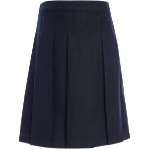Tommy Hilfiger Girls Adjustable Solid Pleated Classic Skort Kids School Uniform(Navy)