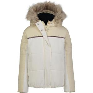 Tommy Hilfiger Girl’s Chevron Puffer (Big Kids)(Expedition Egret)