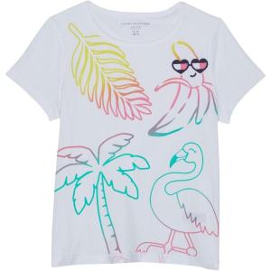 Tommy Hilfiger Girls Fem Fit Short Sleeve Everyday Kids School Uniform Tee(Fresh White)
