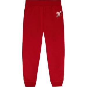 Tommy Hilfiger Girls Fleece Jogger Sweatpants with Ribbed Cuffs & Functional Side Pockets(Chili Pepper)