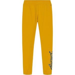 Tommy Hilfiger Girls Fleece Jogger Sweatpants with Ribbed Cuffs & Functional Side Pockets(Old Gold)