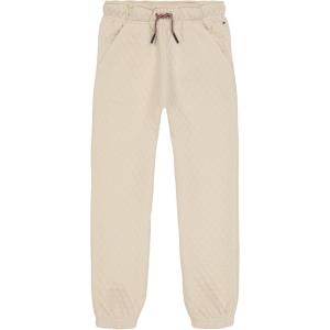 Tommy Hilfiger Girls Fleece Jogger Sweatpants with Ribbed Cuffs & Functional Side Pockets(White Swan)
