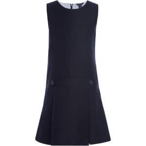 Tommy Hilfiger Girls Fully Lined, Timeless Solid Jumper Dress School Uniform(Navy)