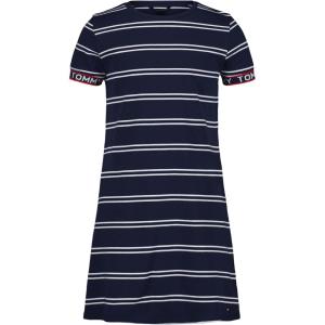 Tommy Hilfiger Girl’s Pieced Flag Tee Dress (Big Kids)(Th Stripe Medieval Blue)