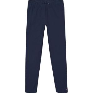 Tommy Hilfiger Girls Stretch Jersey Leggings, Full-Length Pants with Classic Logo Trimming(Cobalt Sapphire)