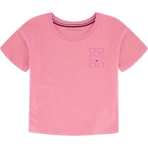 Tommy Hilfiger Girl’s Tommy 1985 Flag Tee (Big Kids)(Sea Pink Logo)