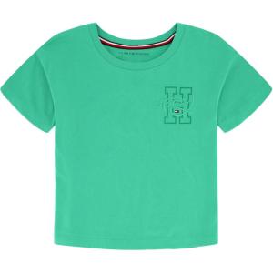 Tommy Hilfiger Girl’s Tommy 1985 Flag Tee (Big Kids)(Winter Green Logo)