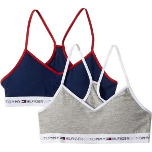 Tommy Hilfiger Kids Girl’s 2-Pack Bold Flag Solid Crop Bra (Little Kids/Big Kids)(Flag Blue)
