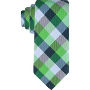 Tommy Hilfiger Men’s Classic Tartan Pattern Tie(Green)