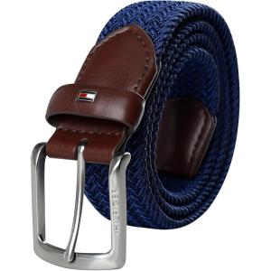 Tommy Hilfiger Men’s Fully Adjustable Fabric Web Casual Belt(Navy)