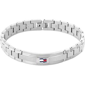 Tommy Hilfiger Men’s Ionic Thin Gold Plated Link Bracelet(Silver)