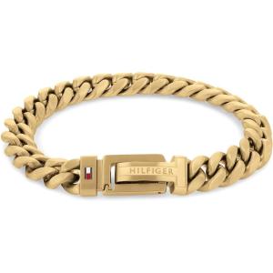 Tommy Hilfiger Men’s Jewelry Ionic Thin Steel Chain Bracelet(Gold Plated)