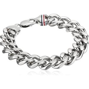 Tommy Hilfiger Men’s Jewelry Stainless Steel Chunk Chain Bracelet, Color: Silver (Model: 2700261)