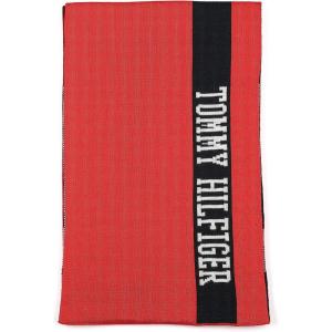 Tommy Hilfiger Men’s Logo Mix Scarf, Primary Red Multi, One Size