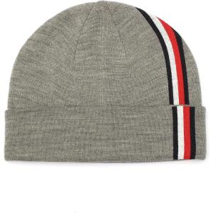 Tommy Hilfiger Men’s Vertical Global Stripe Cuff Hat(Medium Grey Heather)