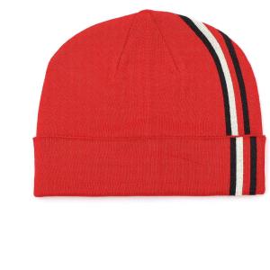 Tommy Hilfiger Men’s Vertical Global Stripe Cuff Hat(Primary Red Multi)