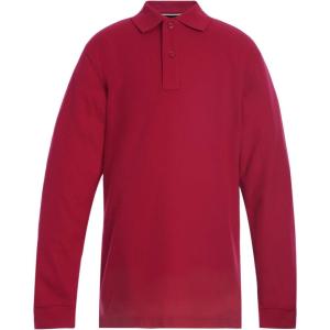 Tommy Hilfiger Unisex-Child Long Sleeve Pique Co-ed Kids Polo(Red)