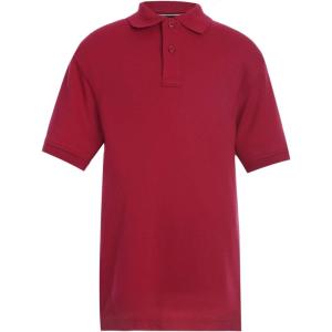 Tommy Hilfiger Unisex-Child Short Sleeve Interlock Co-ed Polo Shirt, Boys & Girls School Uniform Clothes(Red)