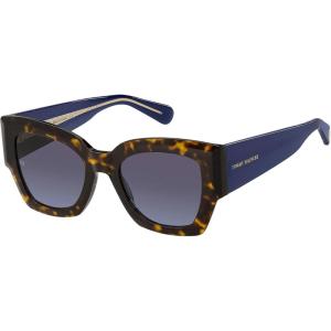 Tommy Hilfiger Women’s Female Sunglass Style TH 1862/S Rectangular, Havana, 51mm, 21mm