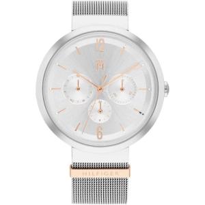 Tommy Hilfiger Women’s Ionic Thin Steel Case and Mesh Bracelet Watch(Silver)