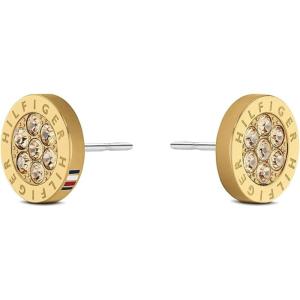 Tommy Hilfiger Women’s Jewelry 2780566 Gold Plated Stud Earrings with Crystals, Color: Gold Plated