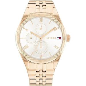 Tommy Hilfiger Women’s Multifunction Stainless Steel Case and Link Bracelet Watch(Carnation)