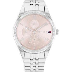 Tommy Hilfiger Women’s Multifunction Stainless Steel Case and Link Bracelet Watch(Silver)