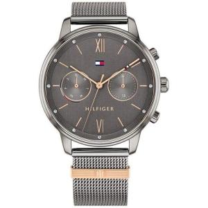 Tommy Hilfiger Women’s Quartz Watch with Stainless Steel Strap, Gray, 18 (Model: 1782304)