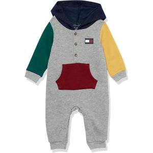 Tommy Hilfiger baby-boys Hooded Coverall(Heather / Navy / Cabernet / Honey Gold / Forest)