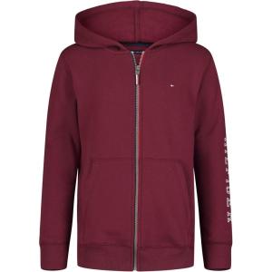 Tommy Hilfiger boys Long Sleeve Fleece Full Zip Hoodie With Front Pockets(Prep Port)