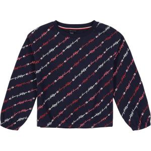 Tommy Hilfiger girls Fleece Pullover Crewneck Sweatshirt(Navy Blazer 09g)