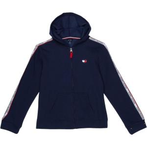 Tommy Hilfiger girls Fleece Pullover Crewneck Sweatshirt(Navy Blazer Tape)